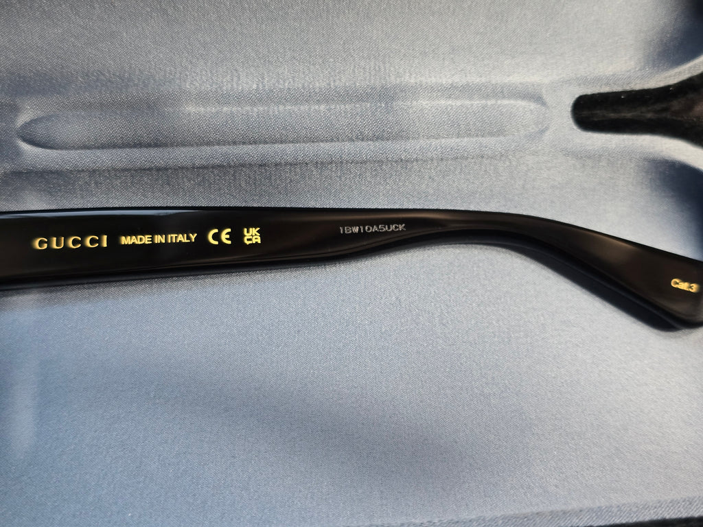 Authentic Gucci GG0028S Black Cat-Eye Sunglasses