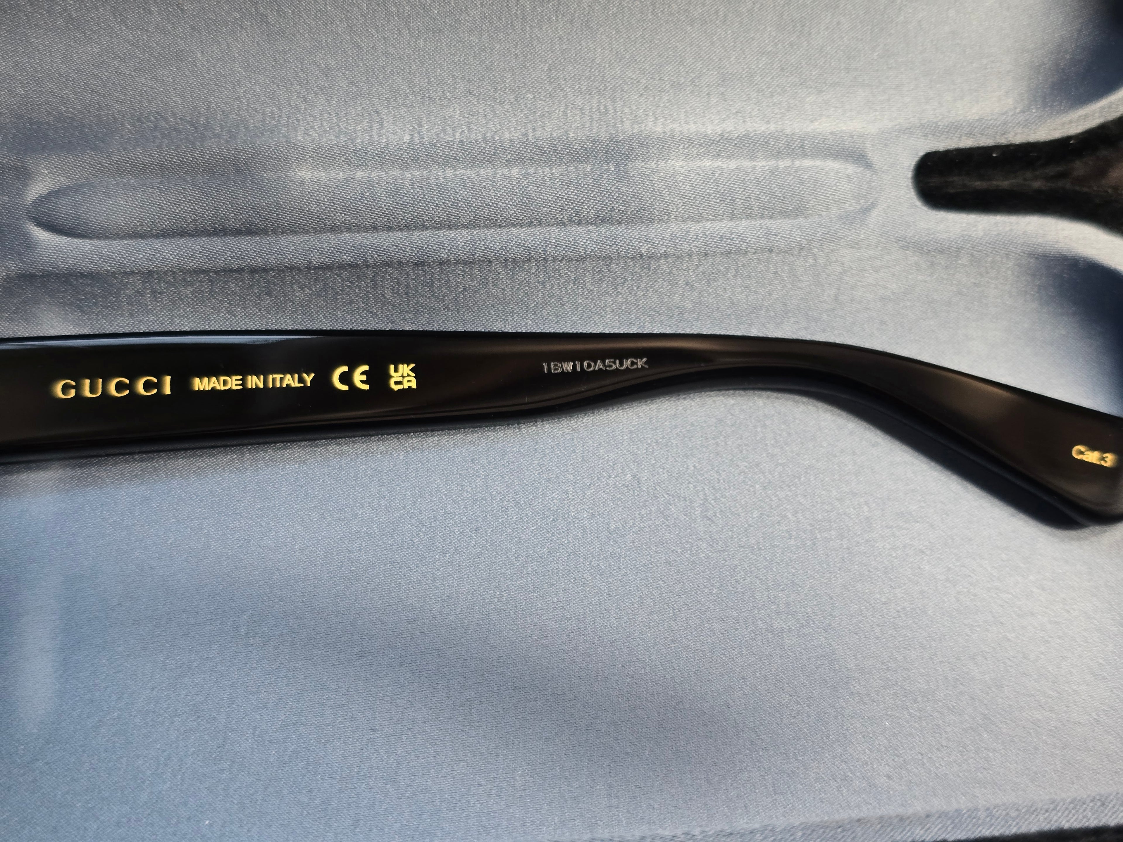 Authentic Gucci GG0028S Black Cat-Eye Sunglasses