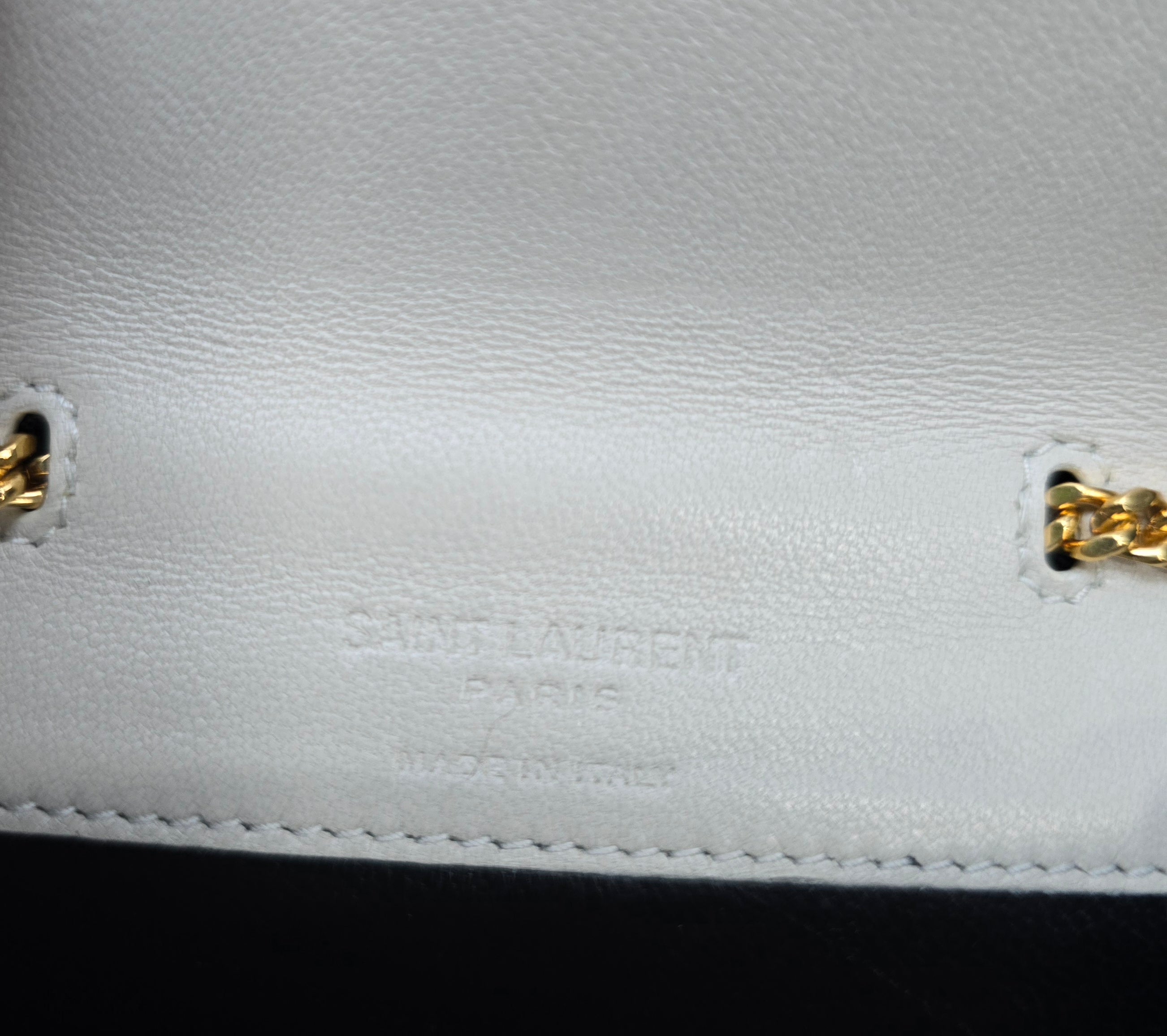 Authentic Saint Laurent Micro Wallet on a Chain- Full Inclusion