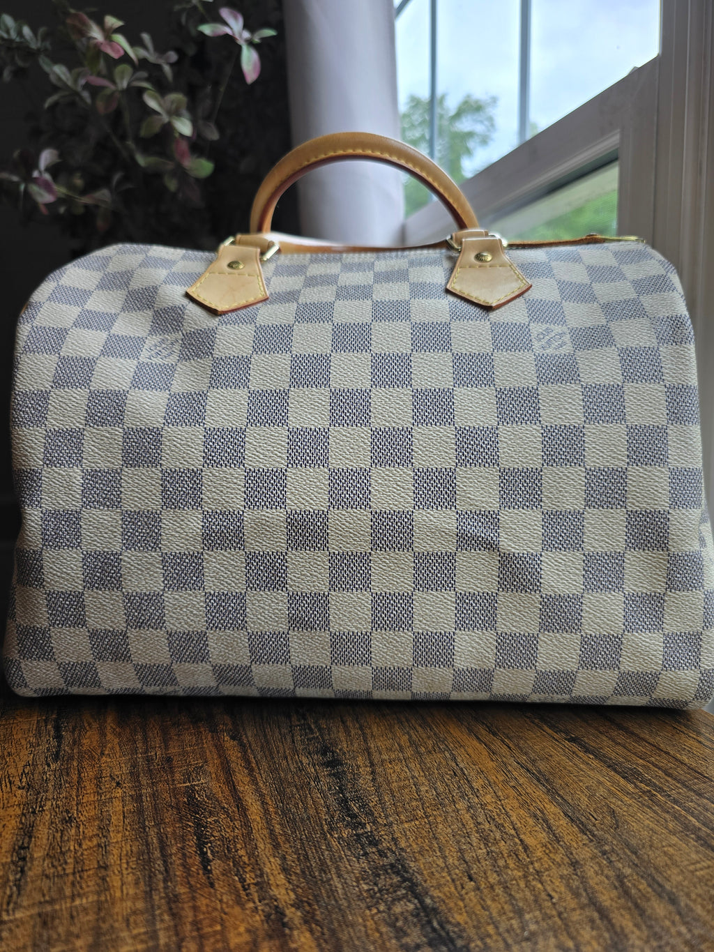 Authentic Louis Vuitton Damier Azur Speedy 30 (2007), Louis Vuitton Summer Garden BB Bandeau and Louis Vuitton Spring Street Chain Bag Charm