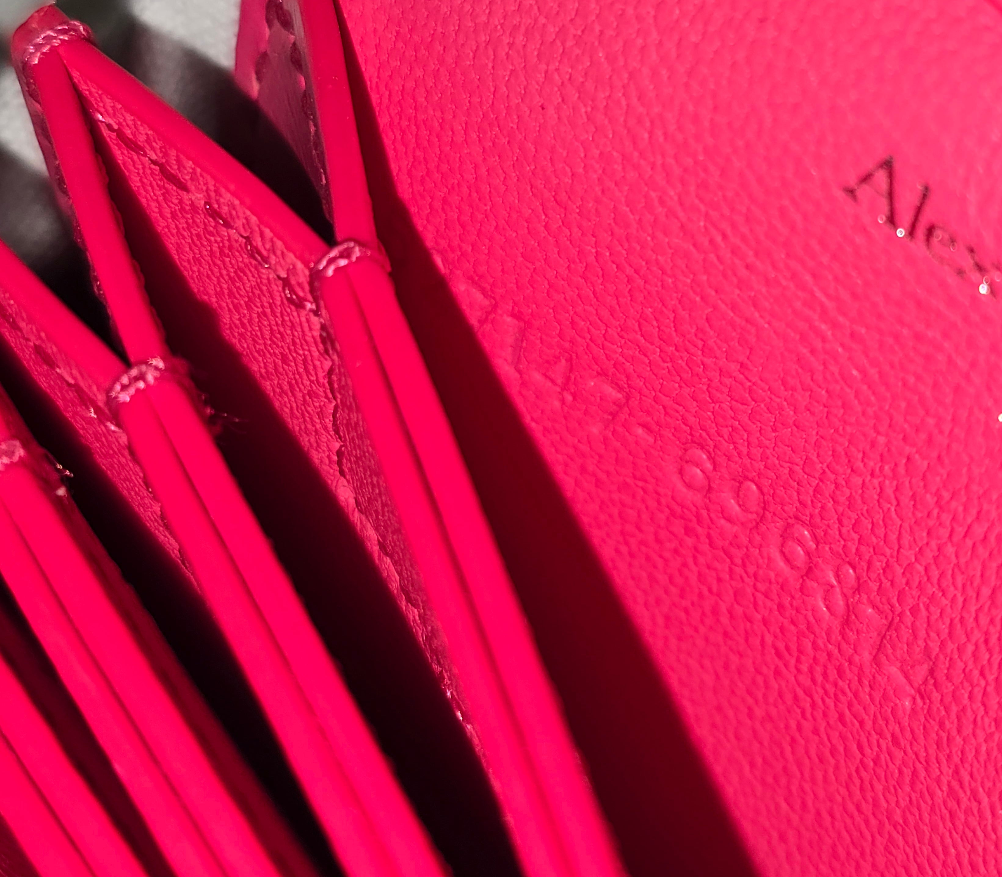 Authentic Alexander McQueen Four Ring Micro Bag- Pink Calfskin Leather