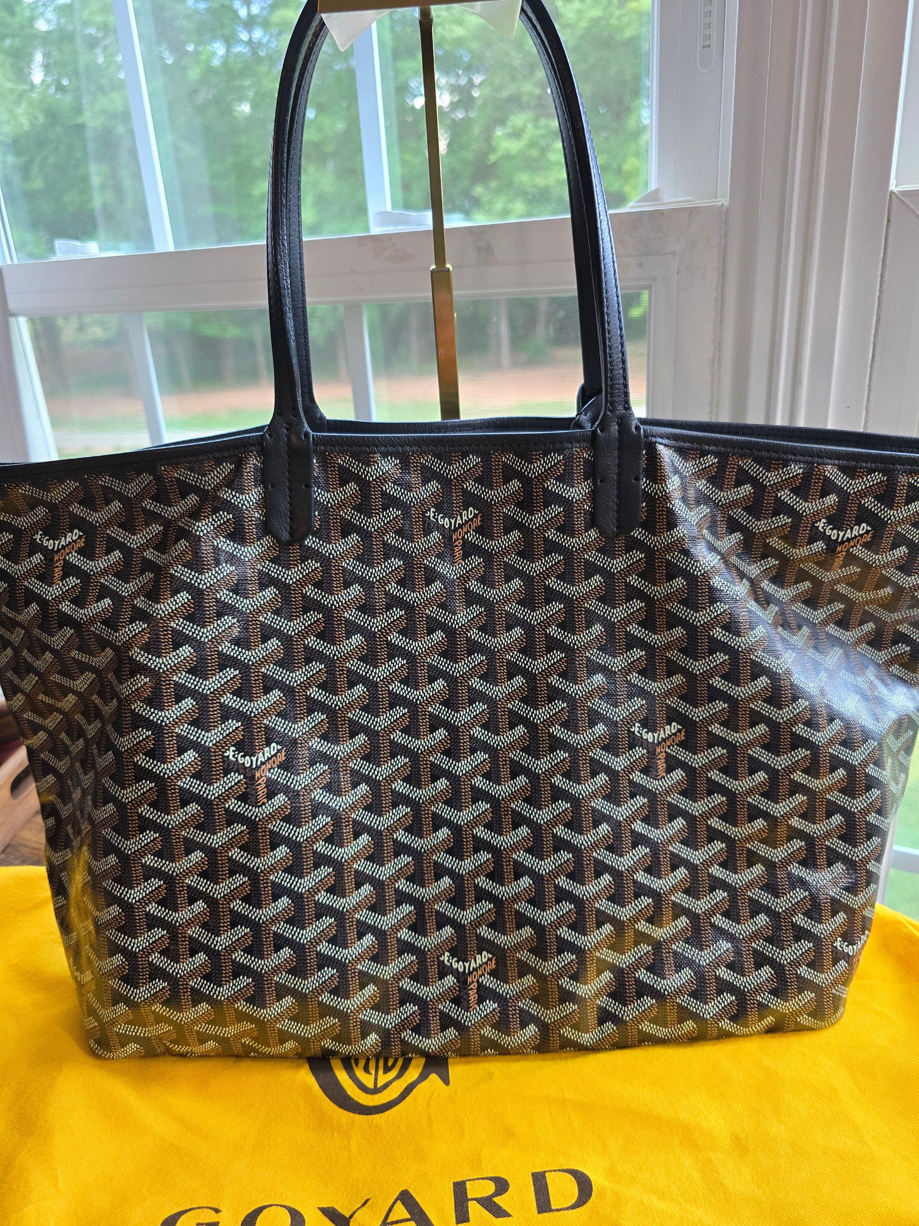 Authentic Goyard Saint Louis PM Tote Bag with Pouch