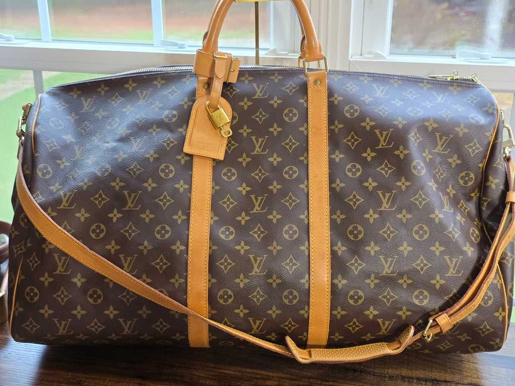 Authentic Louis Vuitton Monogram Keepall 60 Travel Duffel