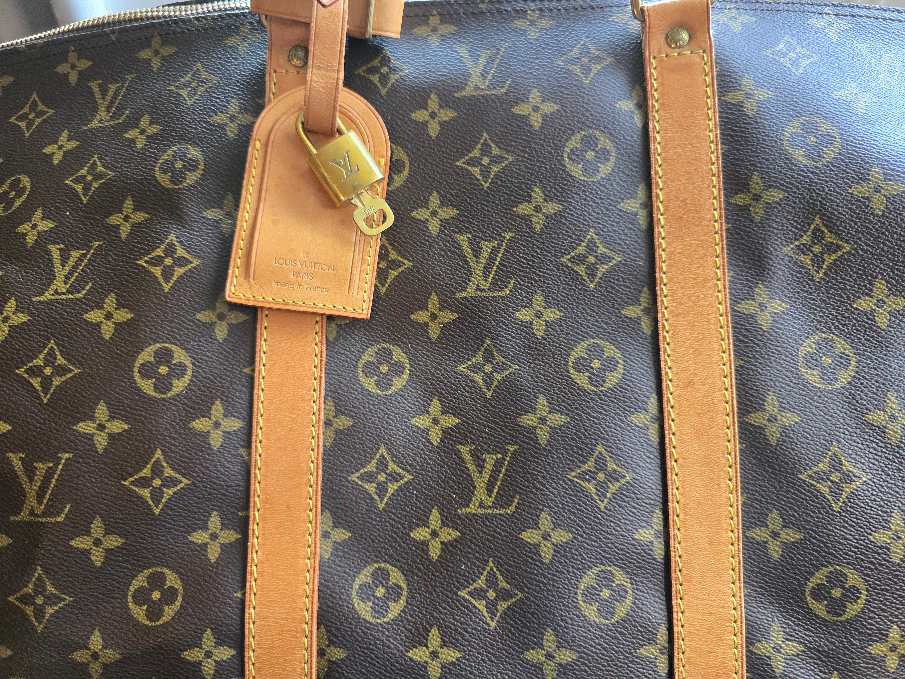 Authentic Louis Vuitton Monogram Keepall 60 Travel Duffel