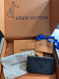 Authentic Louis Vuitton Monogram Empreinte Leather Key Pouch- Full Inclusion