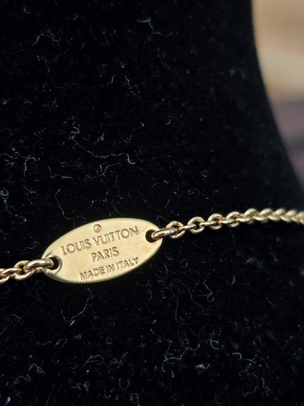 Authentic Louis Vuitton "LV Eclipse" Necklace