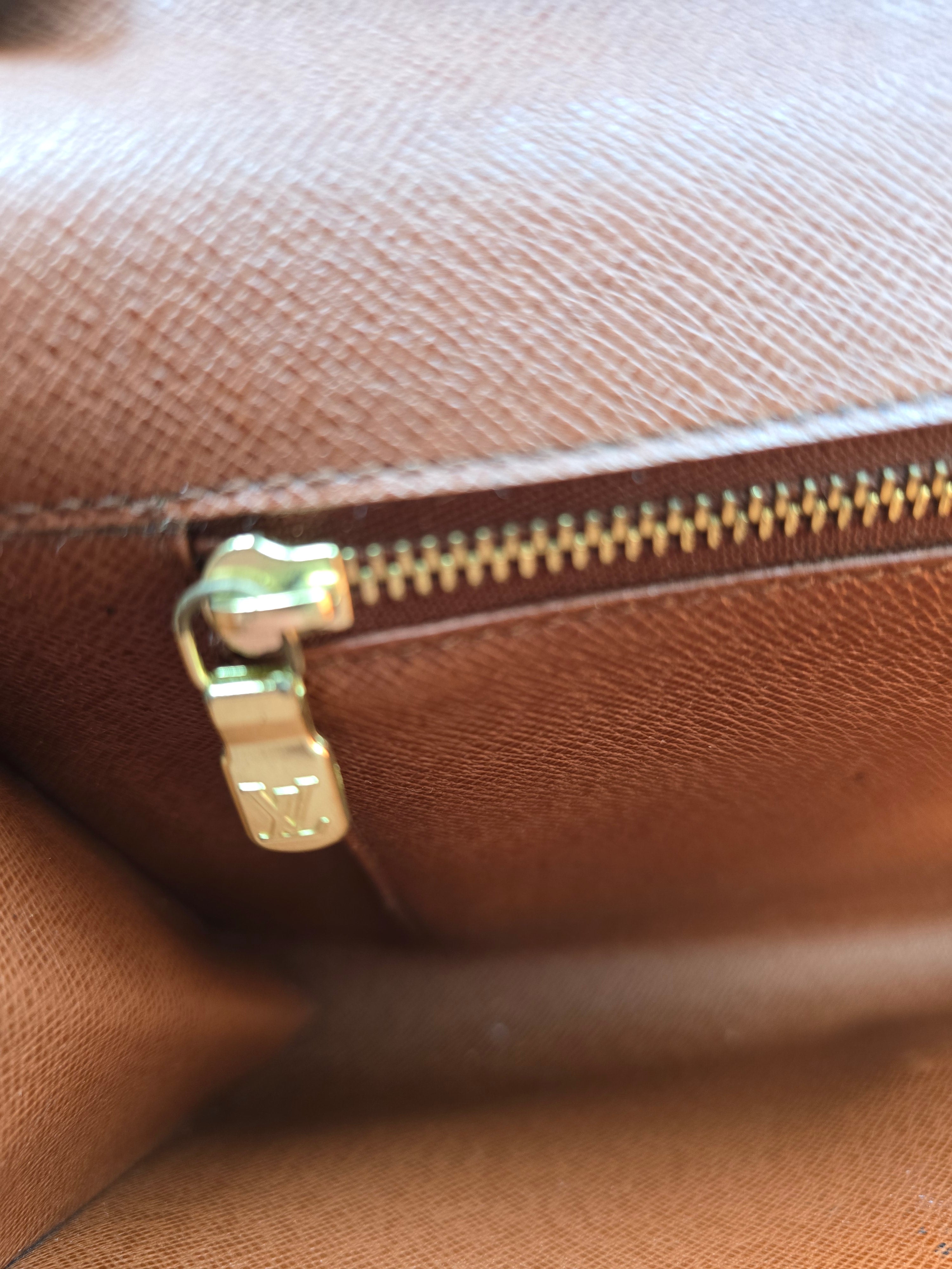 Authentic Vintage Louis Vuitton Monogram Pochette Bordeaux 2‑Way Clutch & Shoulder Bag (1995)