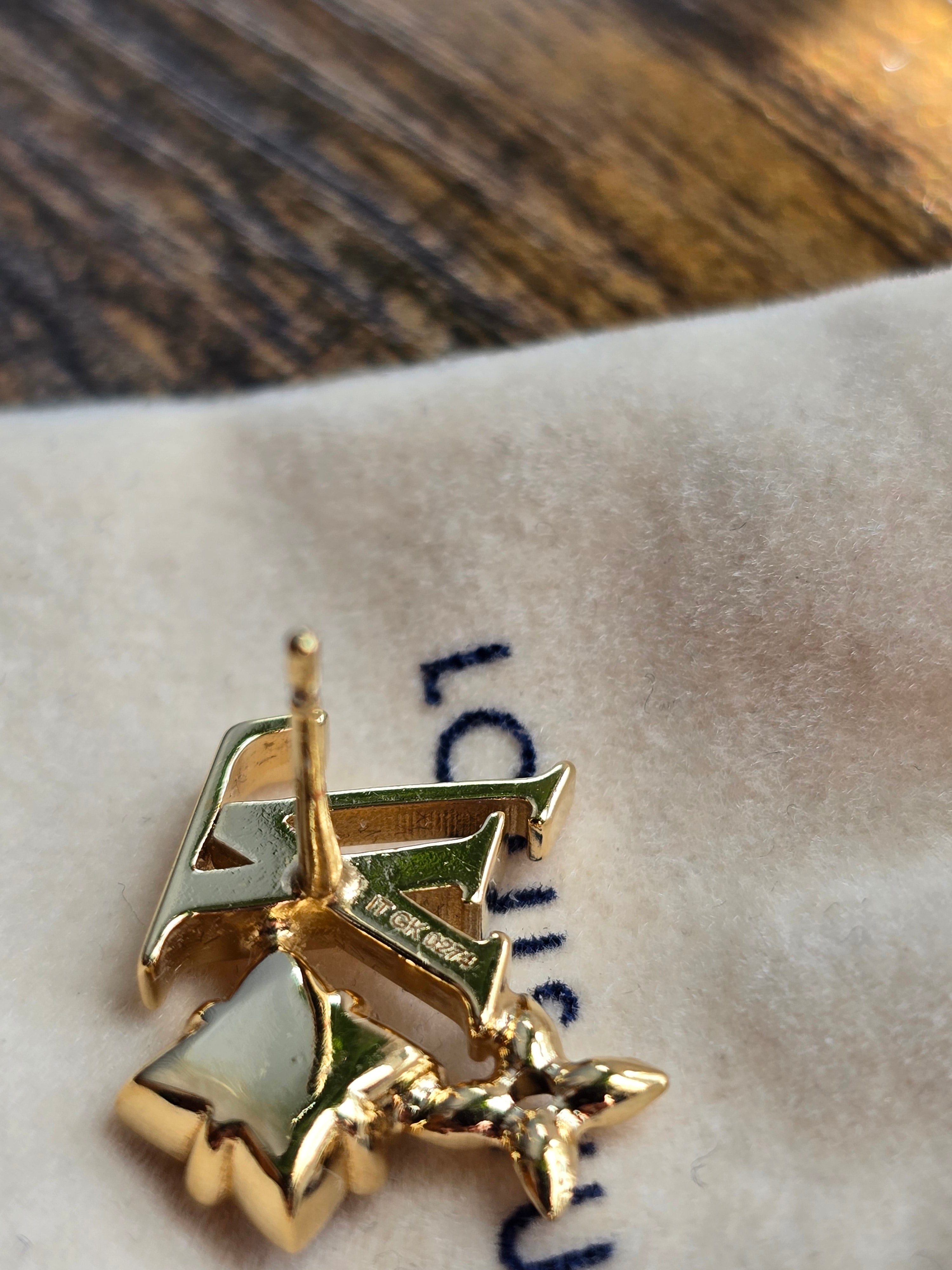 Authentic Louis Vuitton Loulougram Earrings