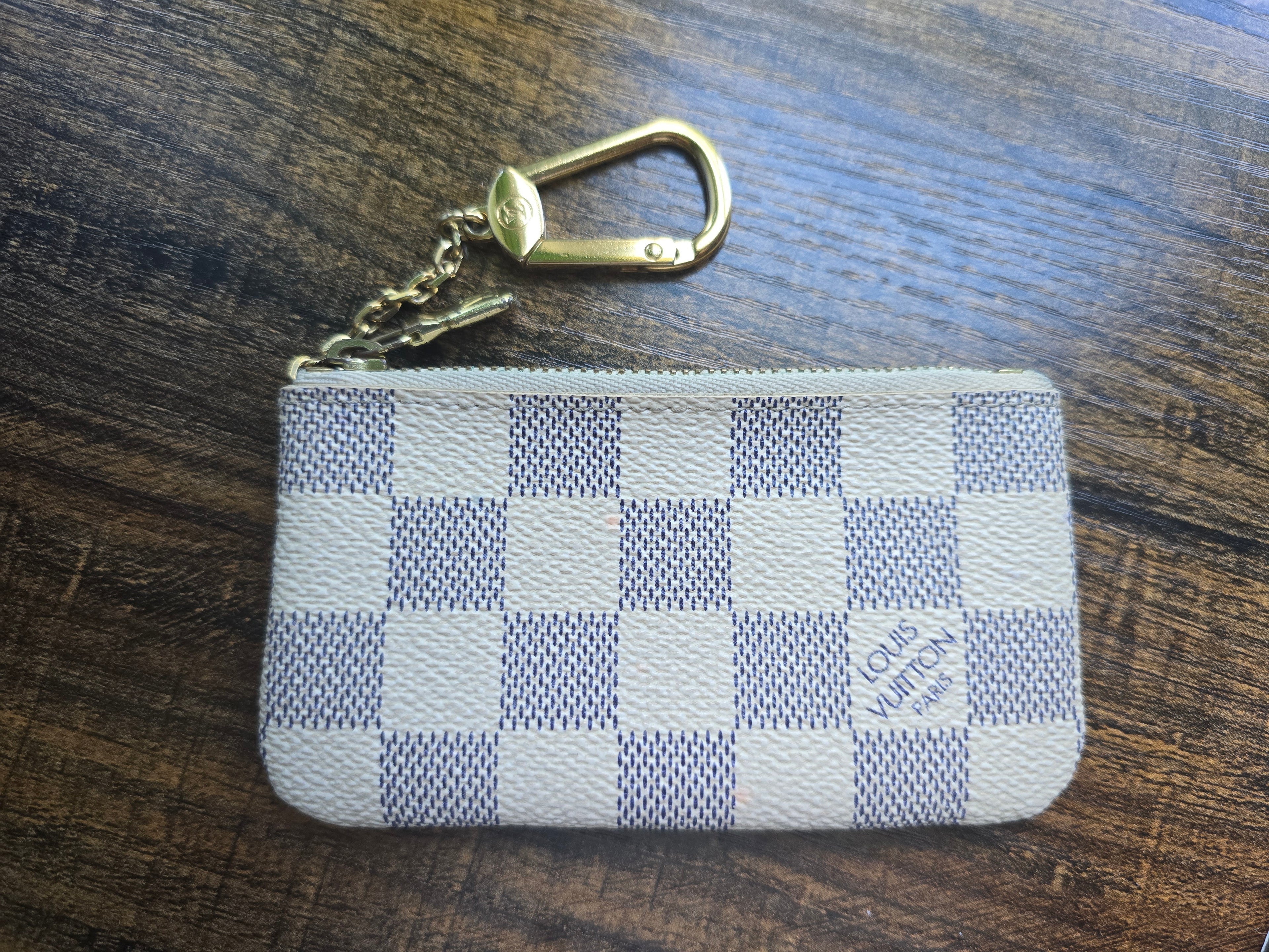 Authentic Louis Vuitton Damier Azur Key Pouch