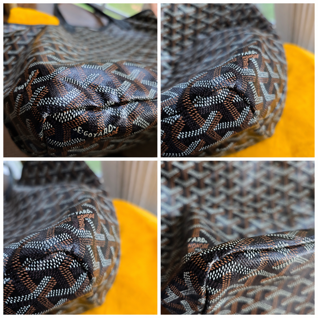 Authentic Goyard Saint Louis PM Tote Bag with Pouch