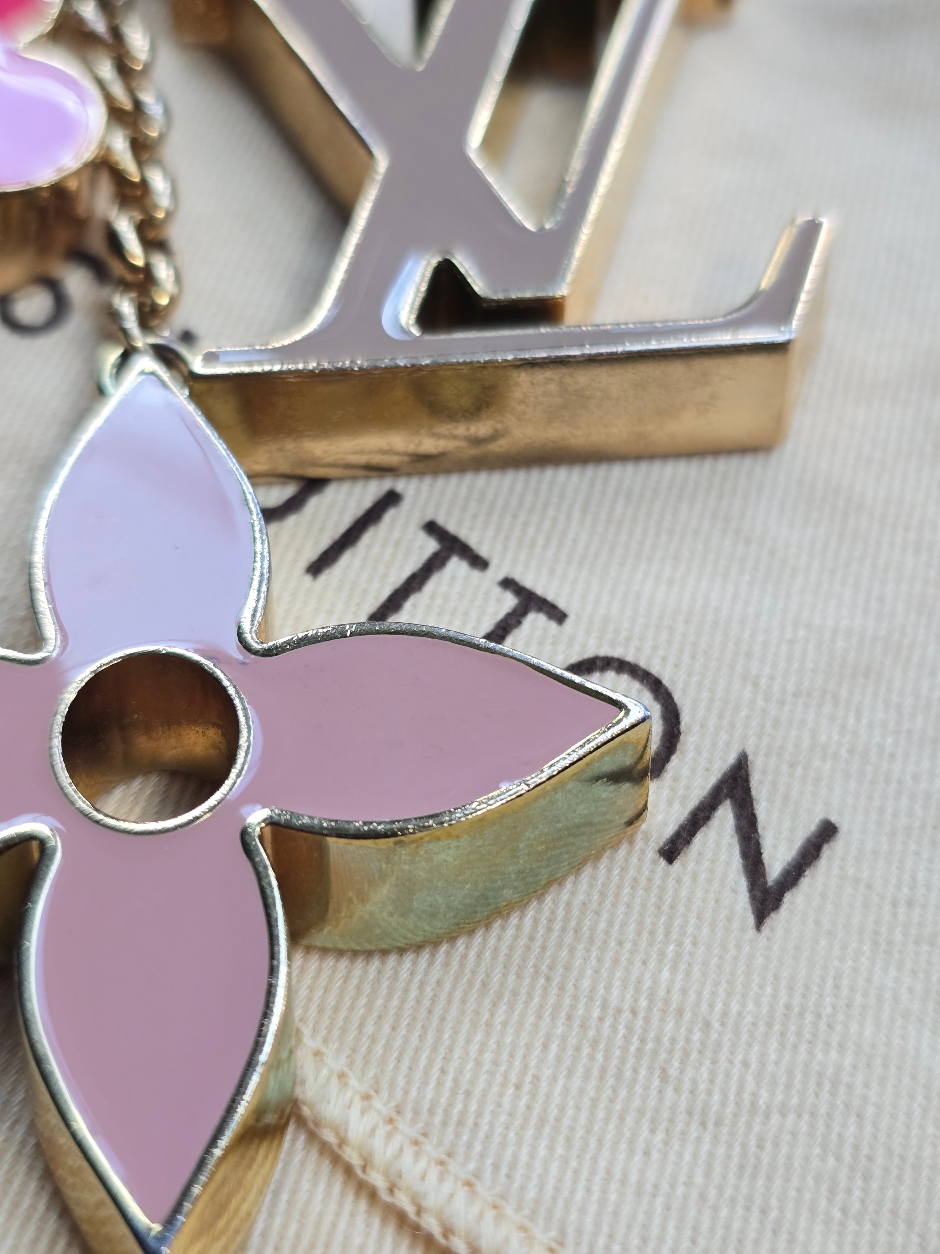 Authentic Louis Vuitton Fleur de Monogram Bag Charm