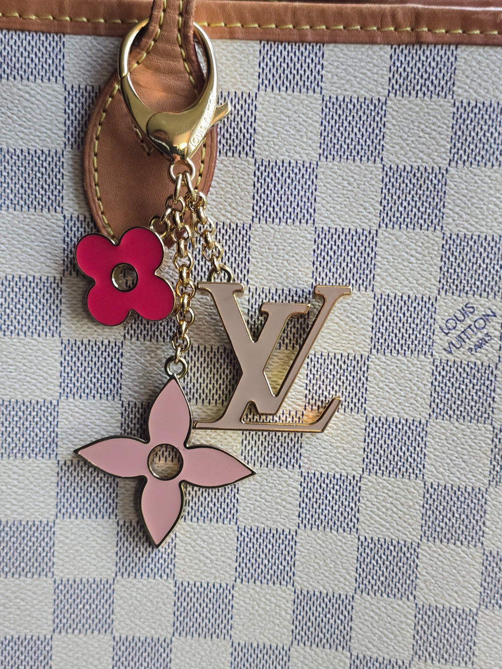 Authentic Louis Vuitton Fleur de Monogram Bag Charm