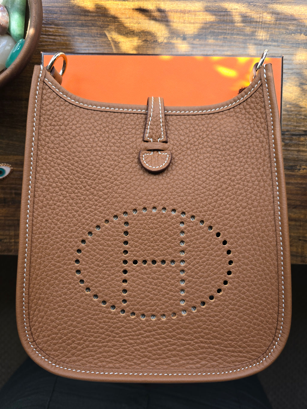 Authentic Hermès Evelyne 16 TPM- Taurillon Clemence & Palladium Hardware "W" 2024 Series- Full Inclusion
