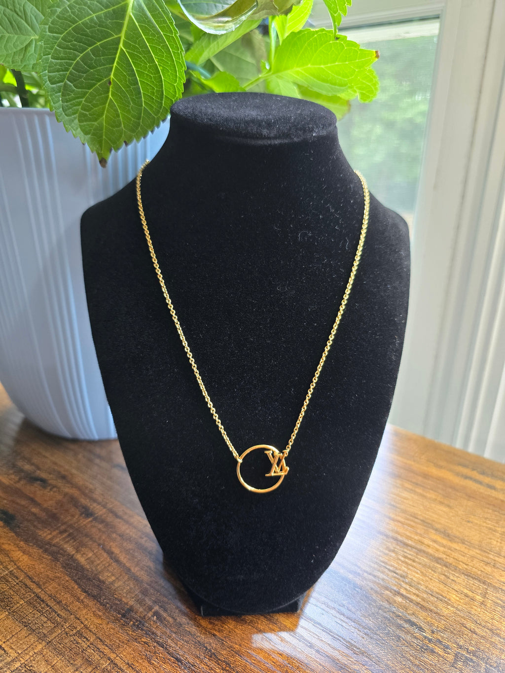 Authentic Louis Vuitton "LV Eclipse" Necklace