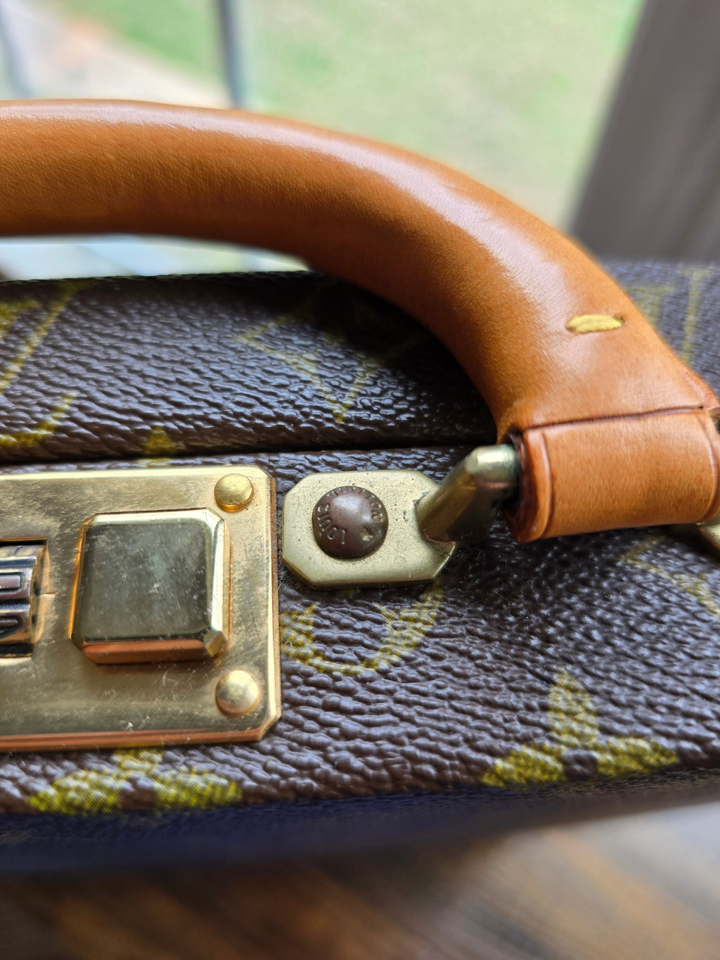 Authentic Louis Vuitton Attache Case Vertical Monogram Canvas Briefcase