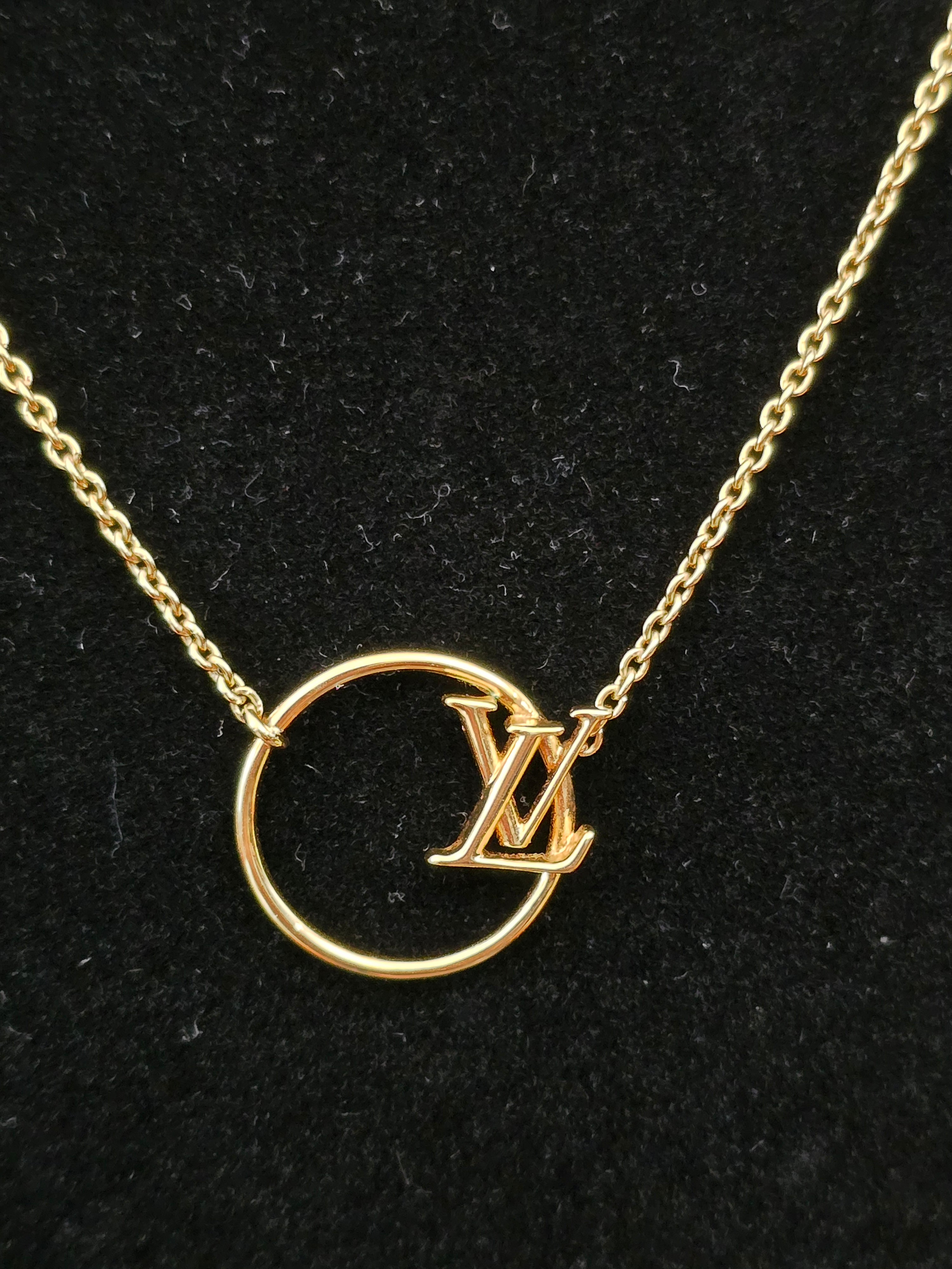 Authentic Louis Vuitton "LV Eclipse" Necklace