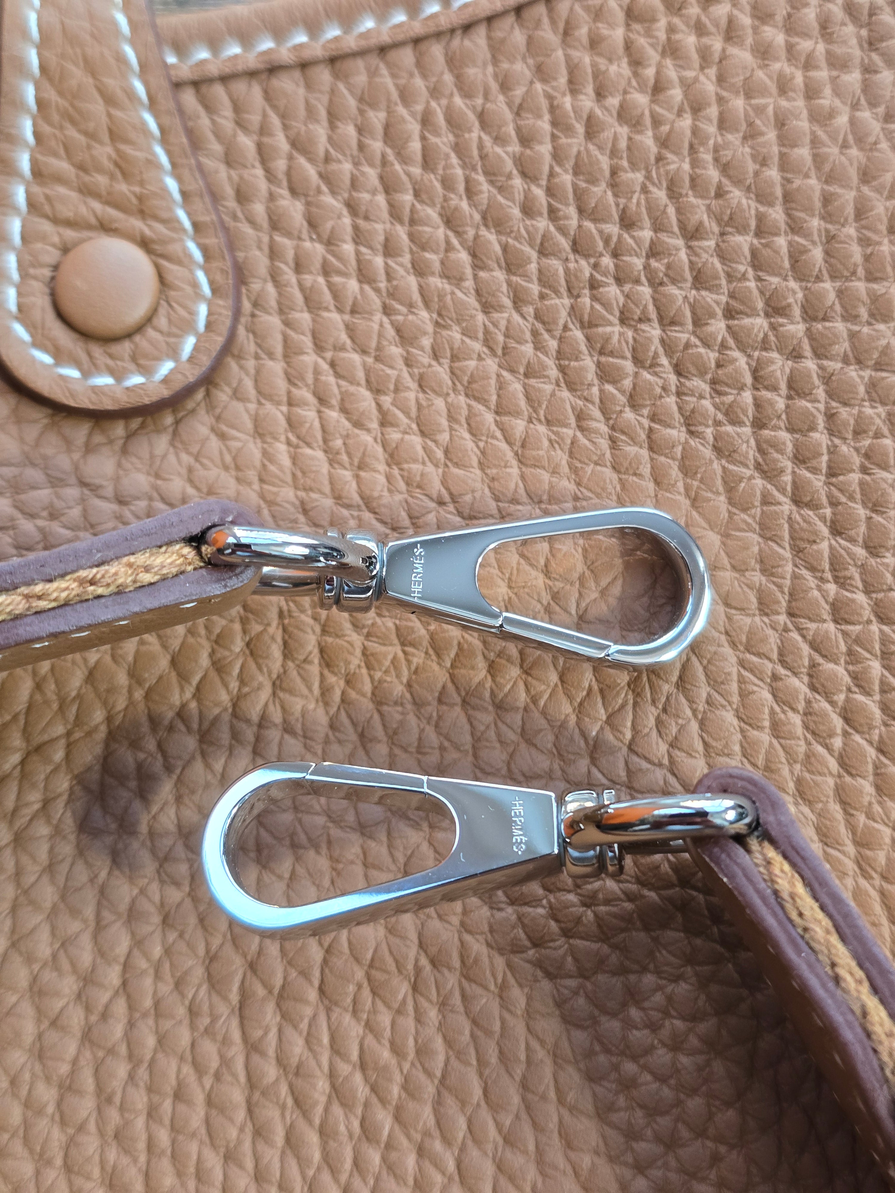 Authentic Hermès Evelyne 16 TPM- Taurillon Clemence & Palladium Hardware "W" 2024 Series- Full Inclusion