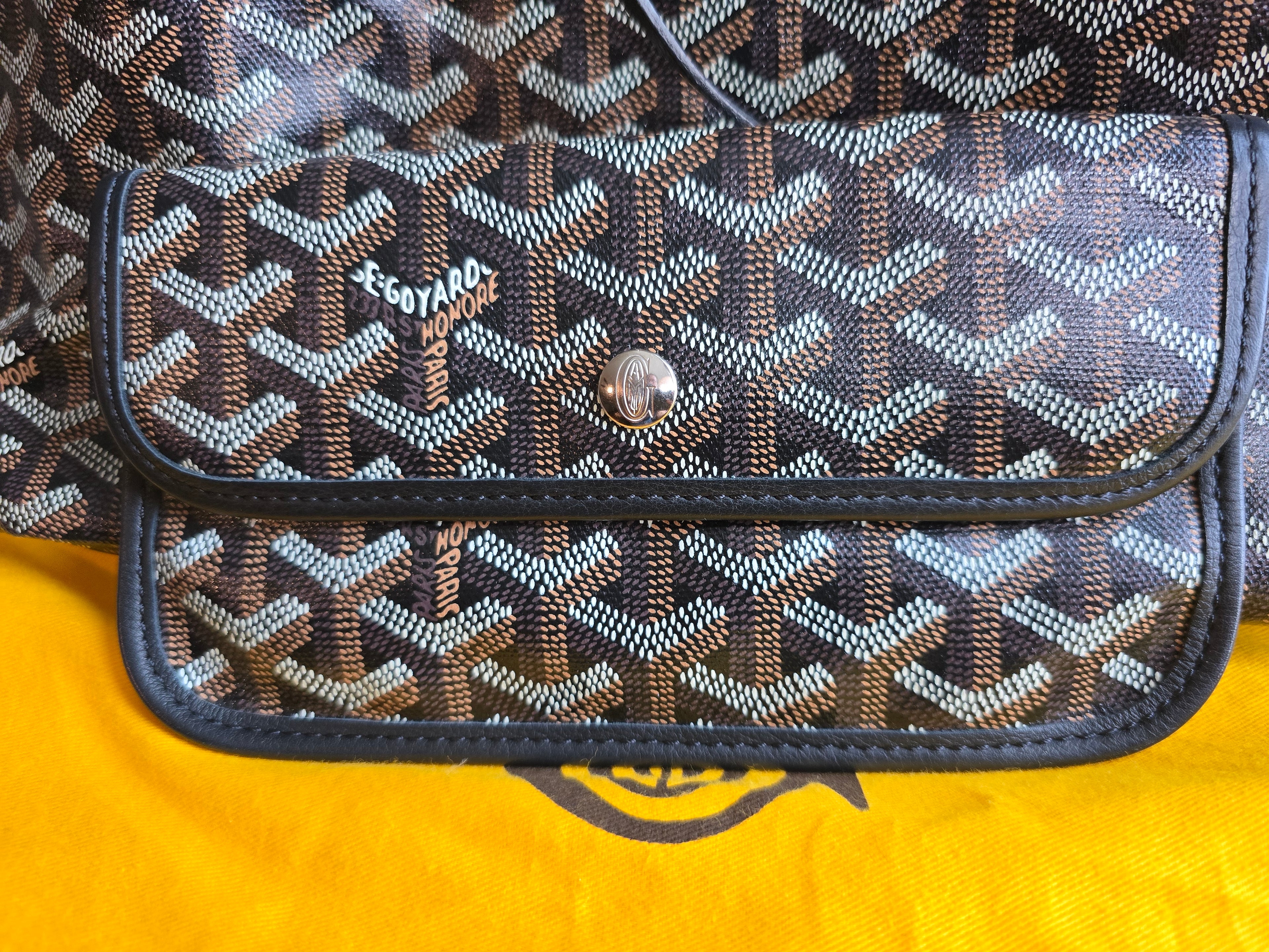 Authentic Goyard Saint Louis PM Tote Bag with Pouch