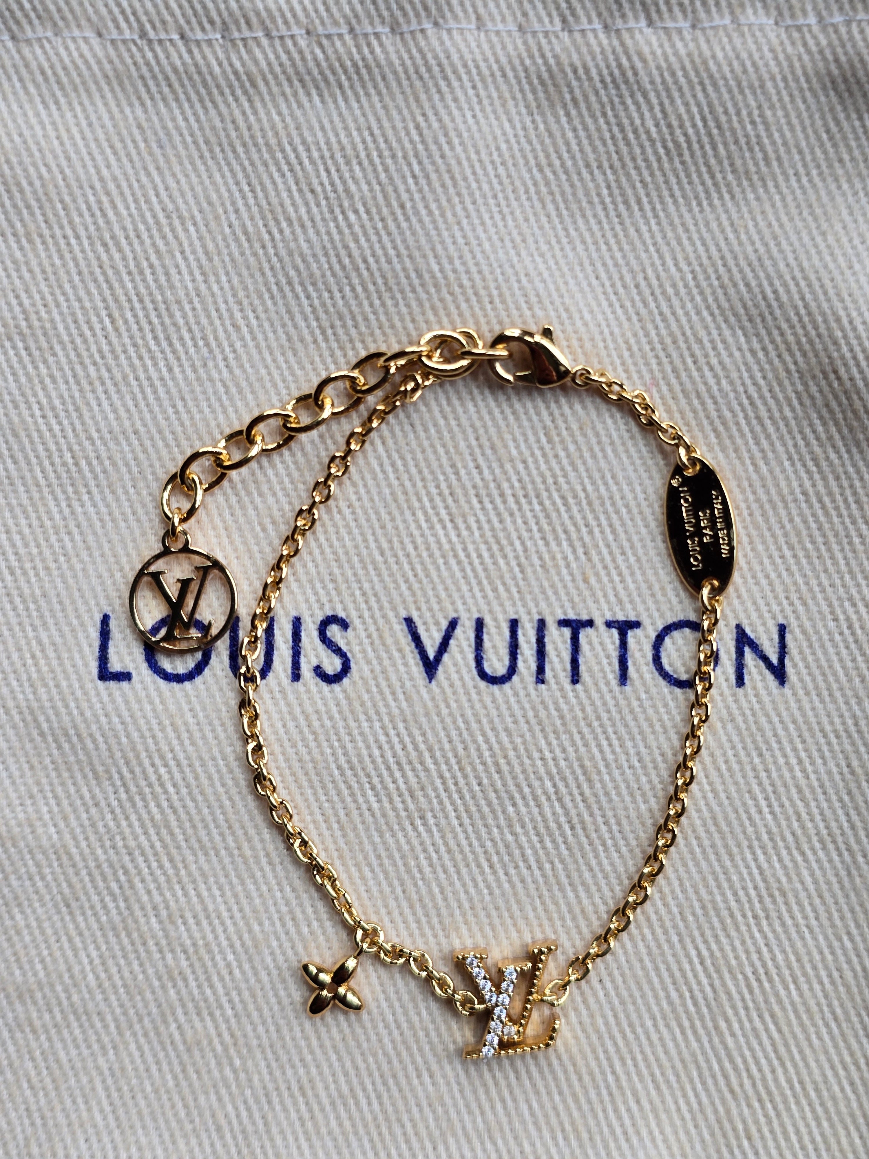 Authentic Louis Vuitton Crystal LV Iconic Bracelet- Full Inclusion