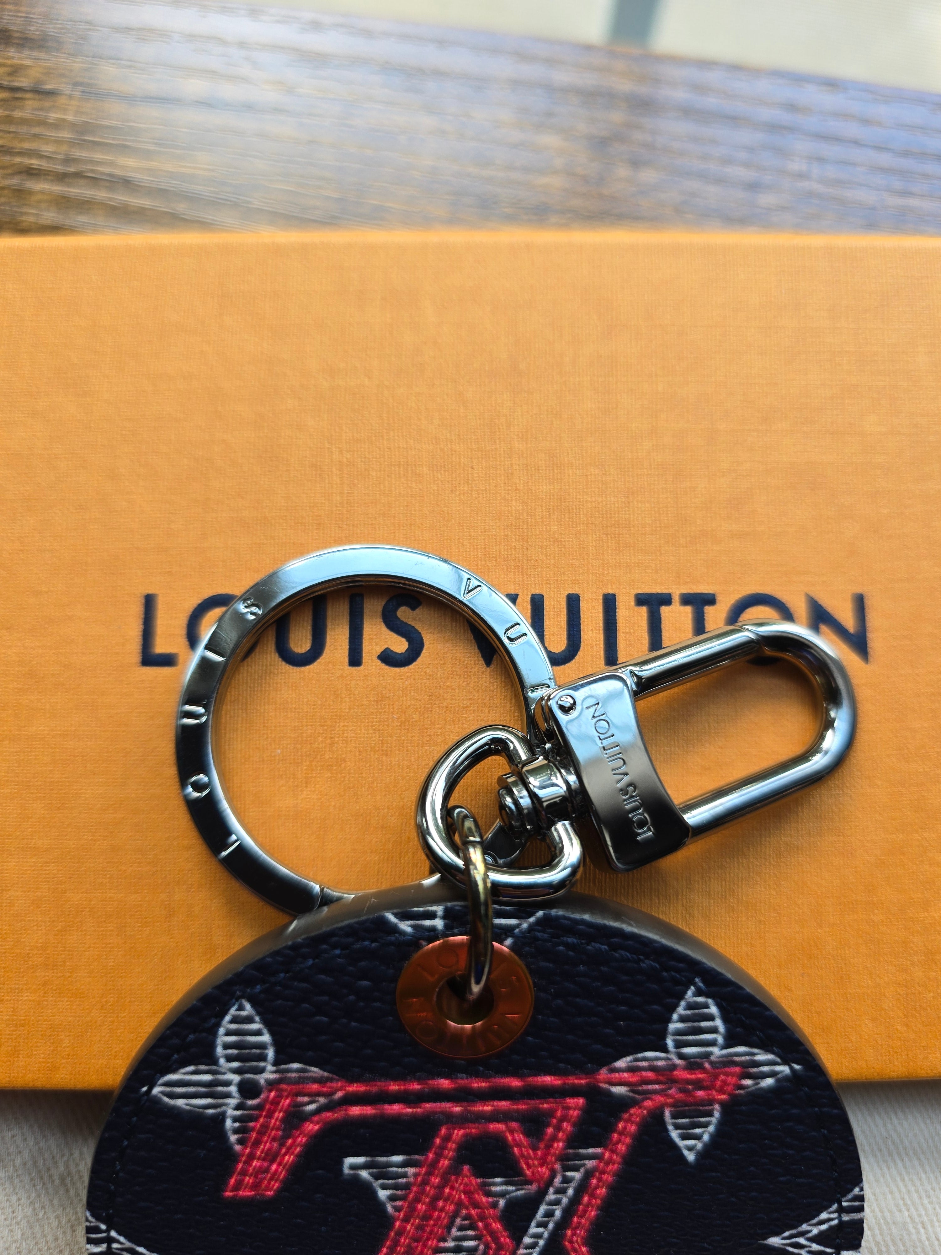 Authentic Louis Vuitton Monogram Ink Upside Down Illustre Bag Charm- Full Inclusion
