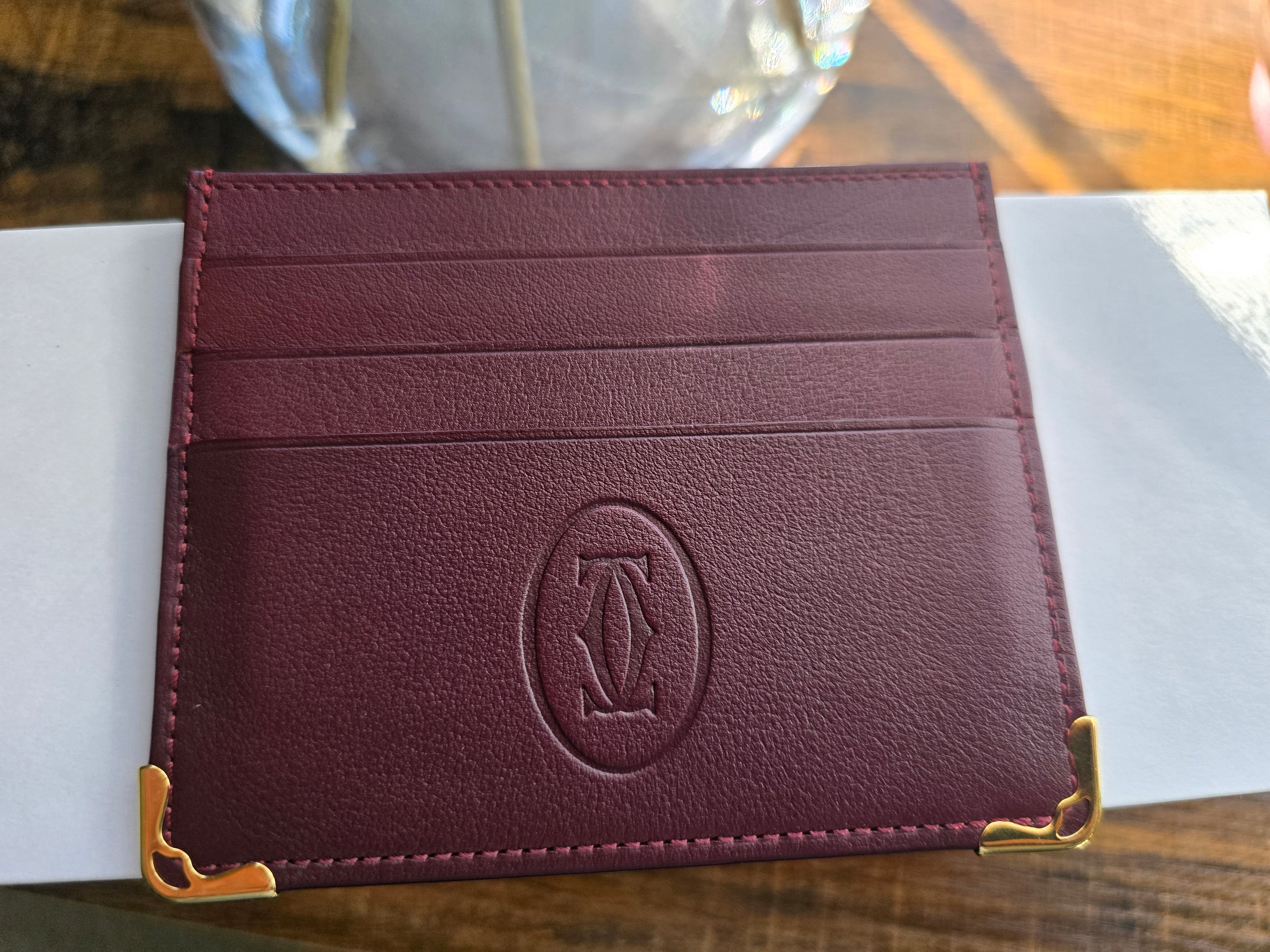 Authentic Cartier Calfskin Card Holder