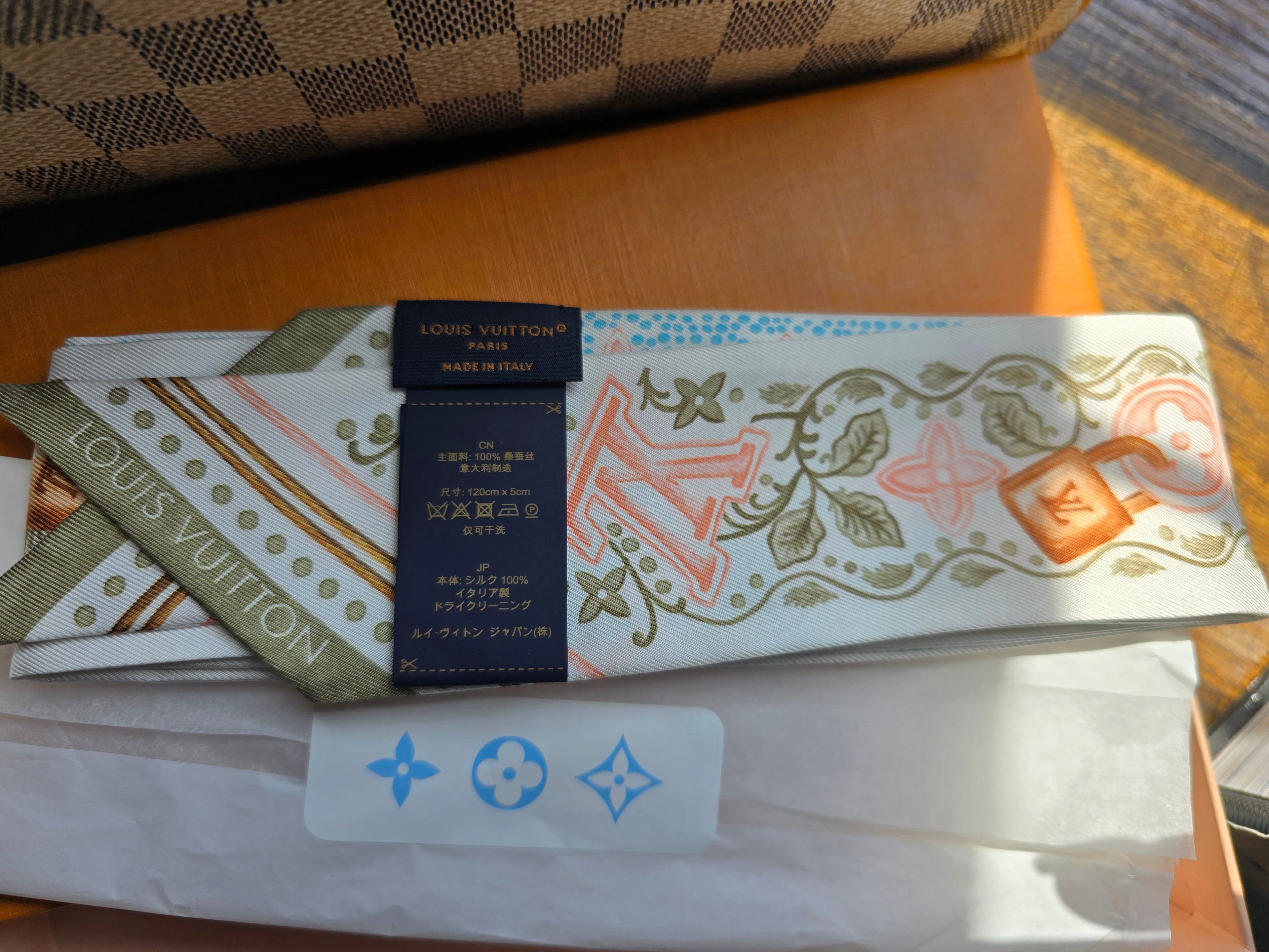 Authentic Louis Vuitton Damier Azur Speedy 30 (2007), Louis Vuitton Summer Garden BB Bandeau and Louis Vuitton Spring Street Chain Bag Charm
