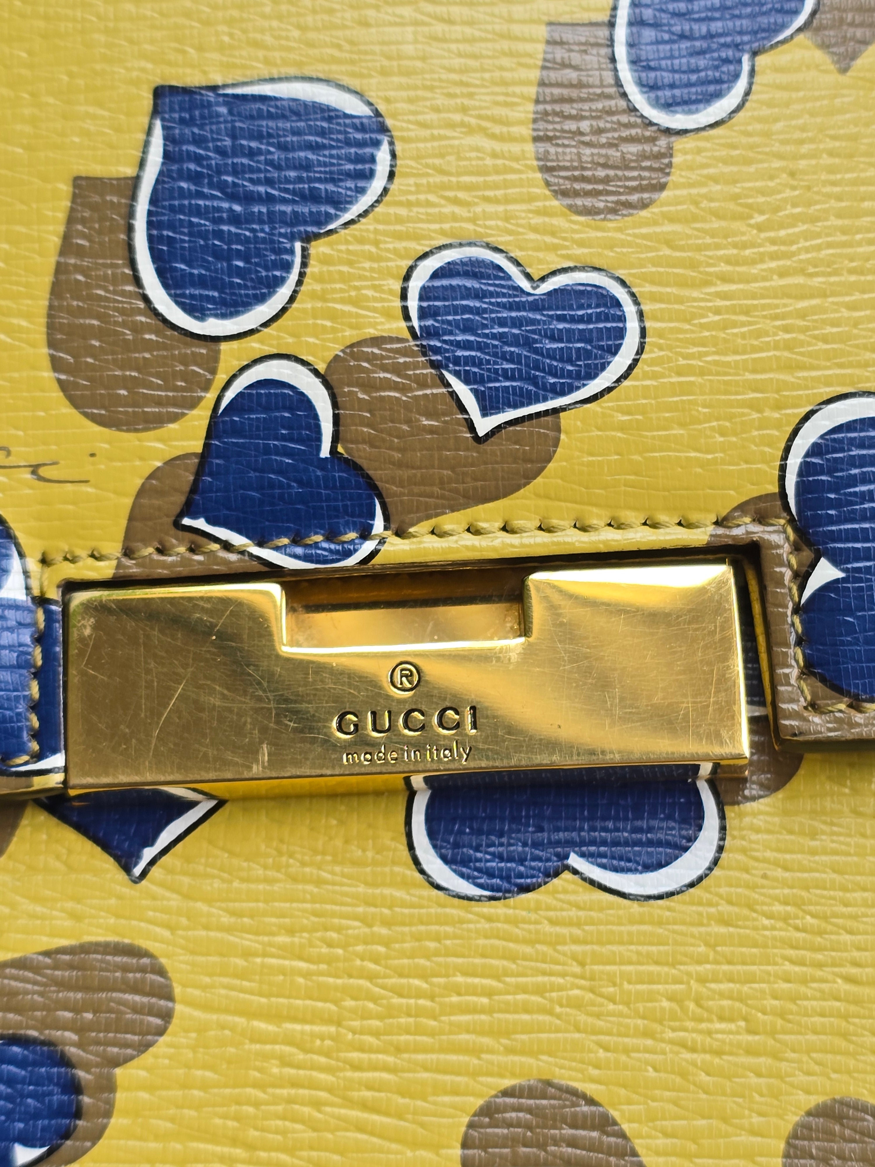 Authentic Gucci Shanghai Heartbeat Top Handle Bag