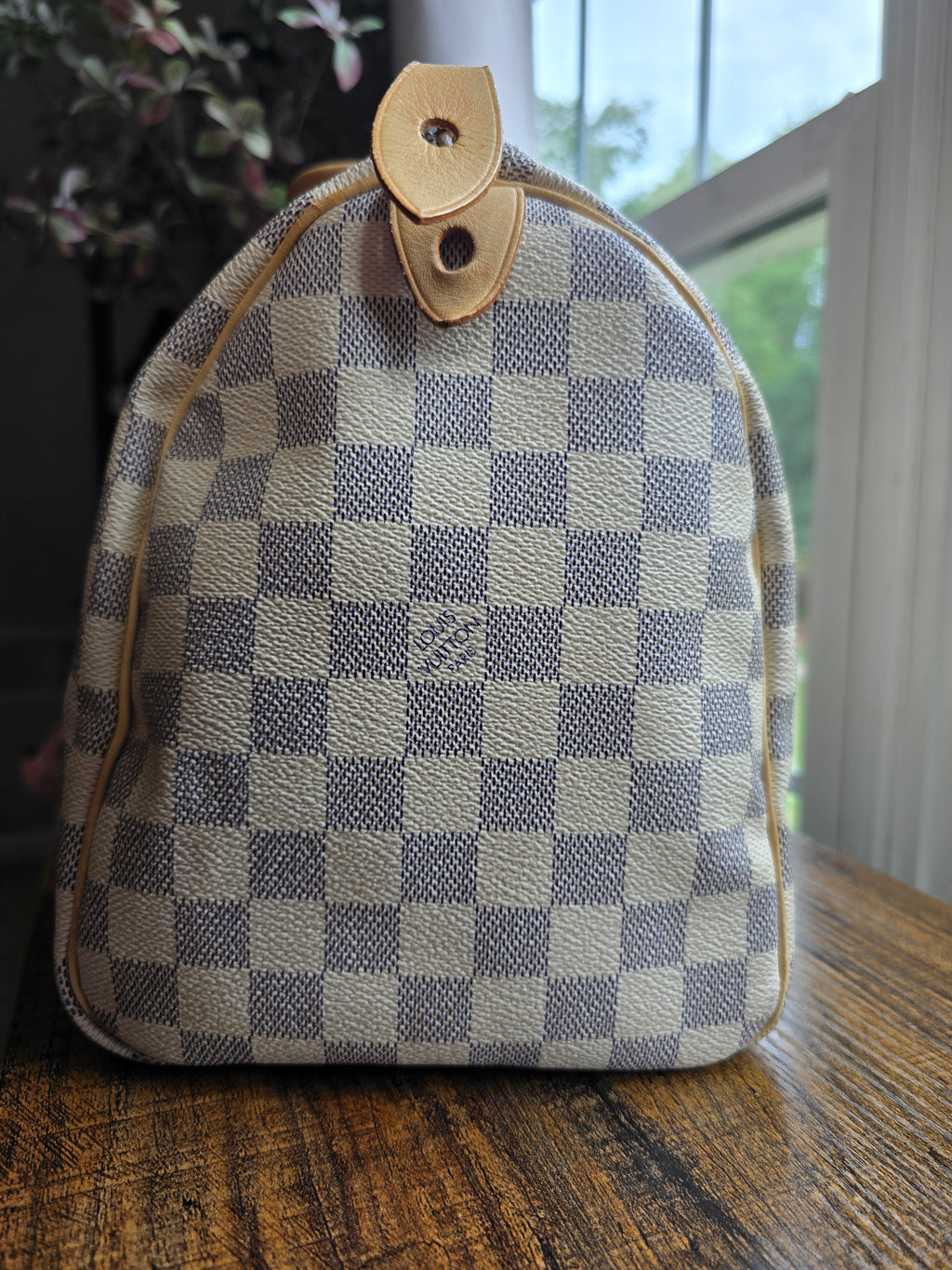 Authentic Louis Vuitton Damier Azur Speedy 30 (2007), Louis Vuitton Summer Garden BB Bandeau and Louis Vuitton Spring Street Chain Bag Charm