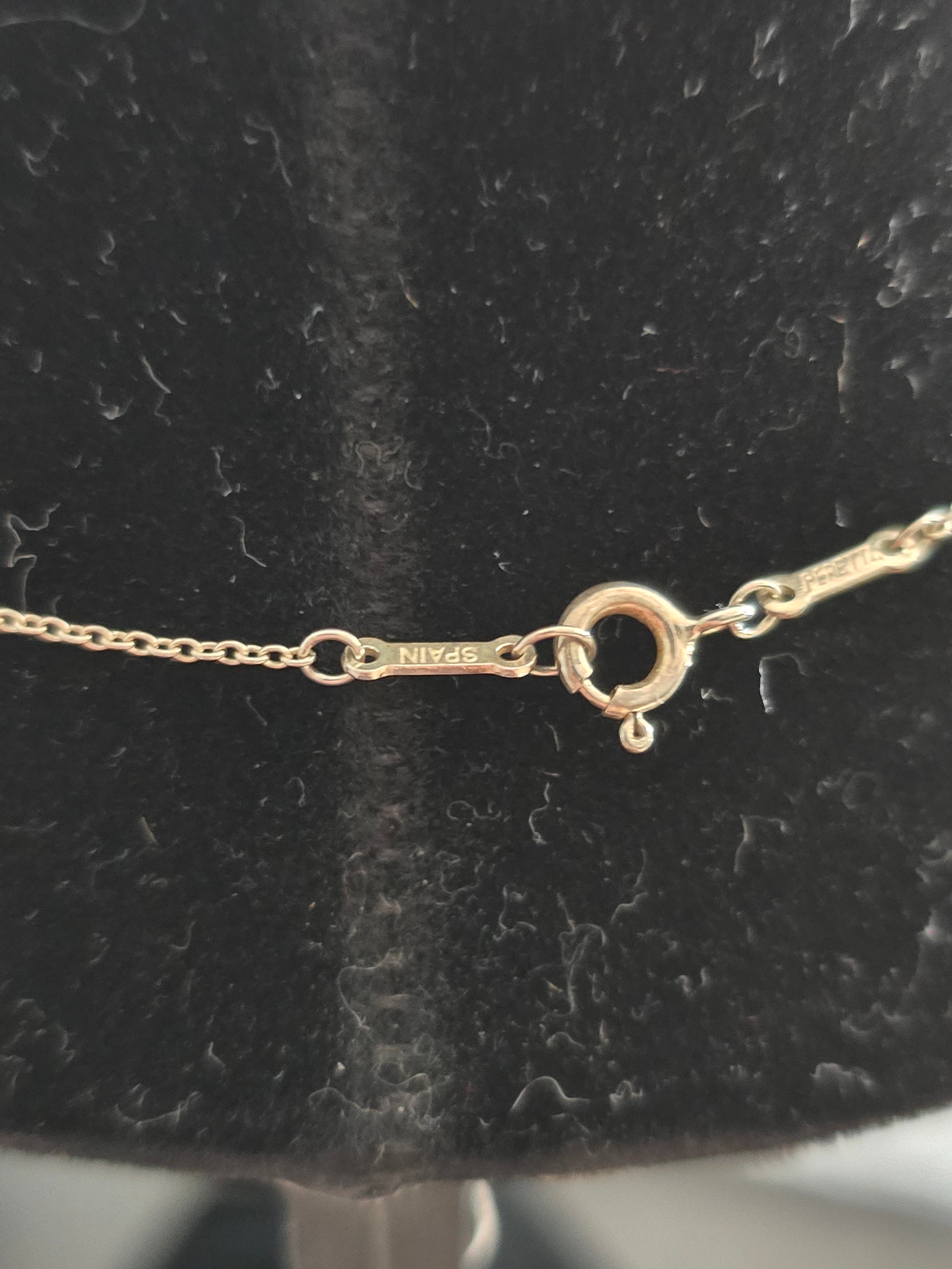 Authentic Tiffany & Co. Elsa Peretti Sterling Silver Eternal Circle Pendant Necklace