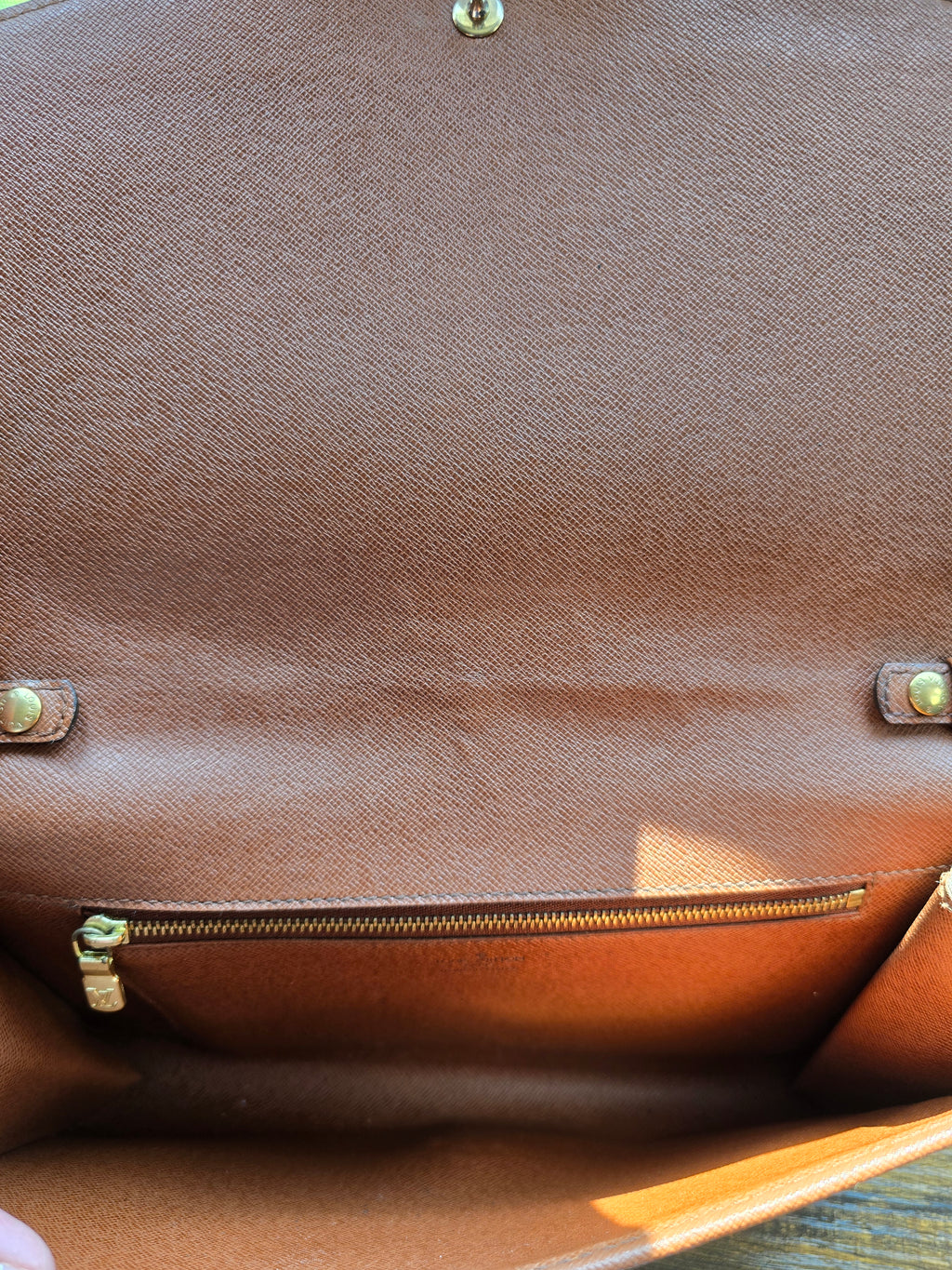 Authentic Vintage Louis Vuitton Monogram Pochette Bordeaux 2‑Way Clutch & Shoulder Bag (1995)