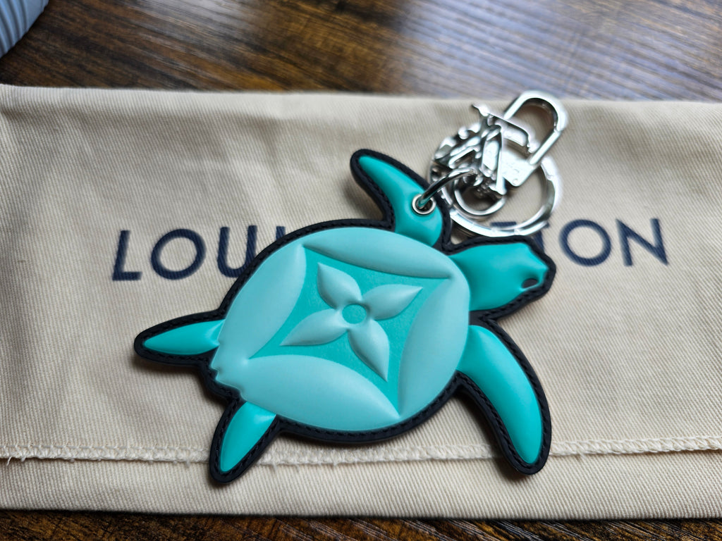 Authentic Louis Vuitton Aquatics Turtle Bag Charm and Key Holder