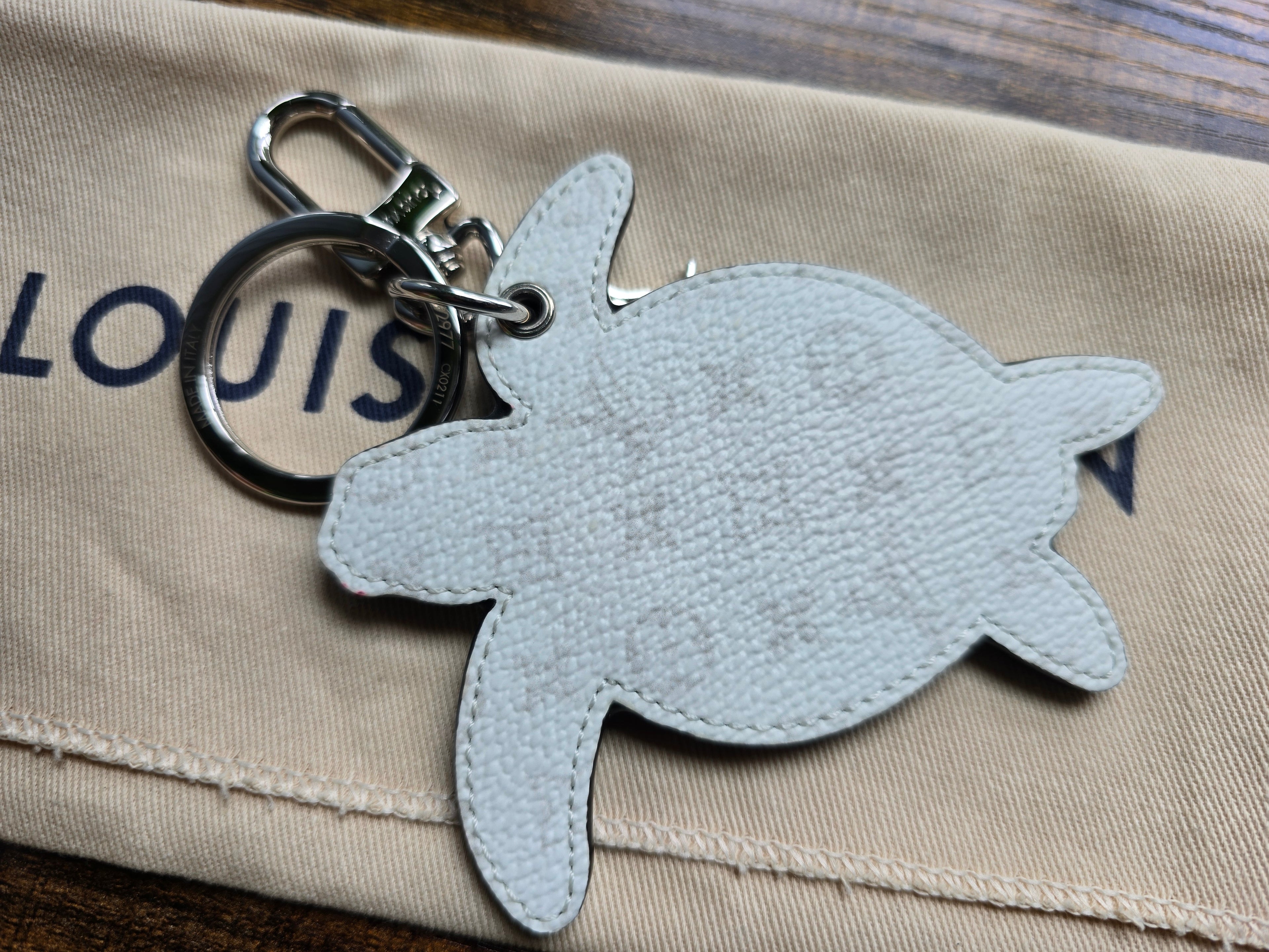 Authentic Louis Vuitton Aquatics Turtle Bag Charm and Key Holder
