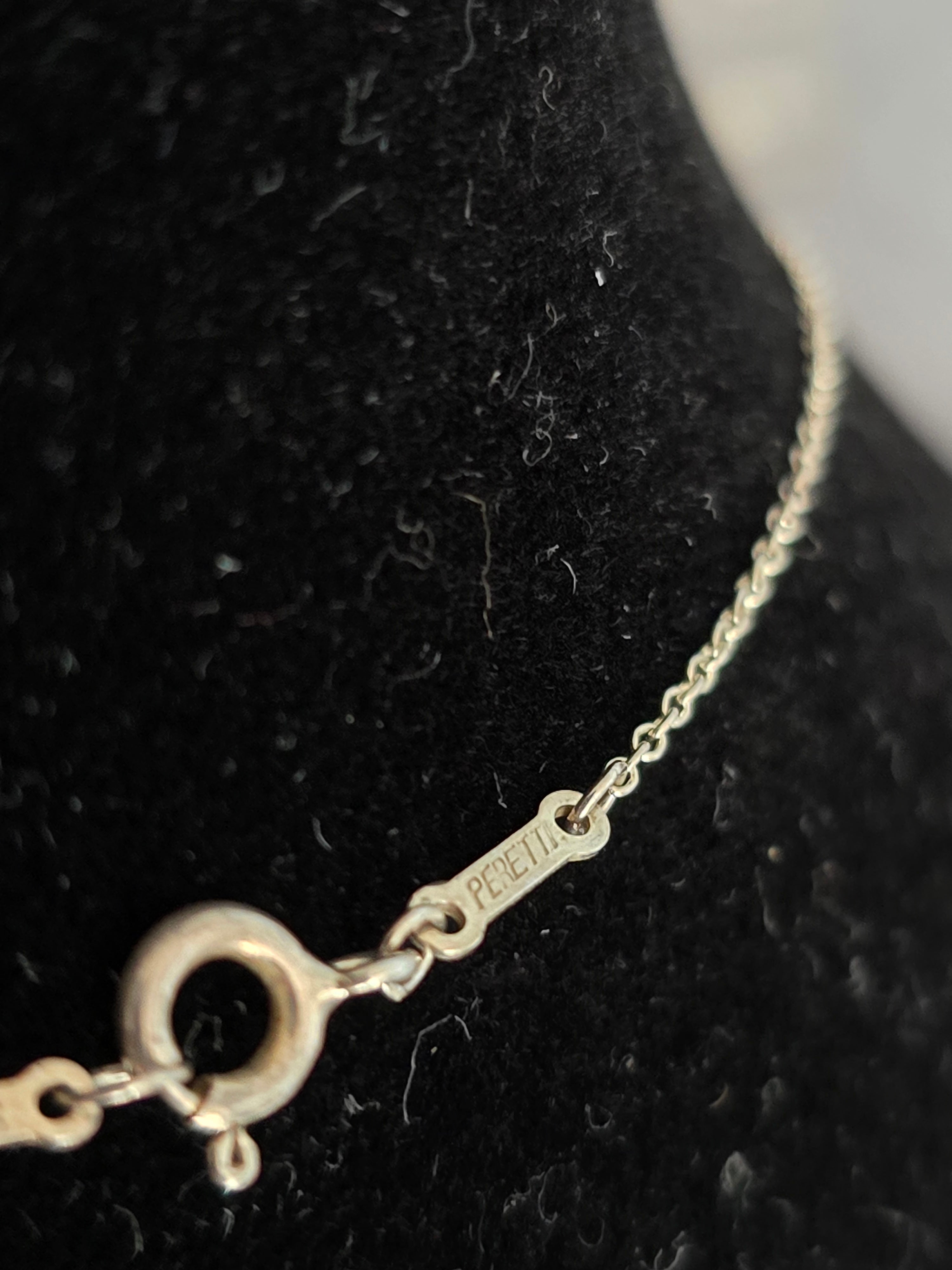 Authentic Tiffany & Co. Elsa Peretti Sterling Silver Eternal Circle Pendant Necklace