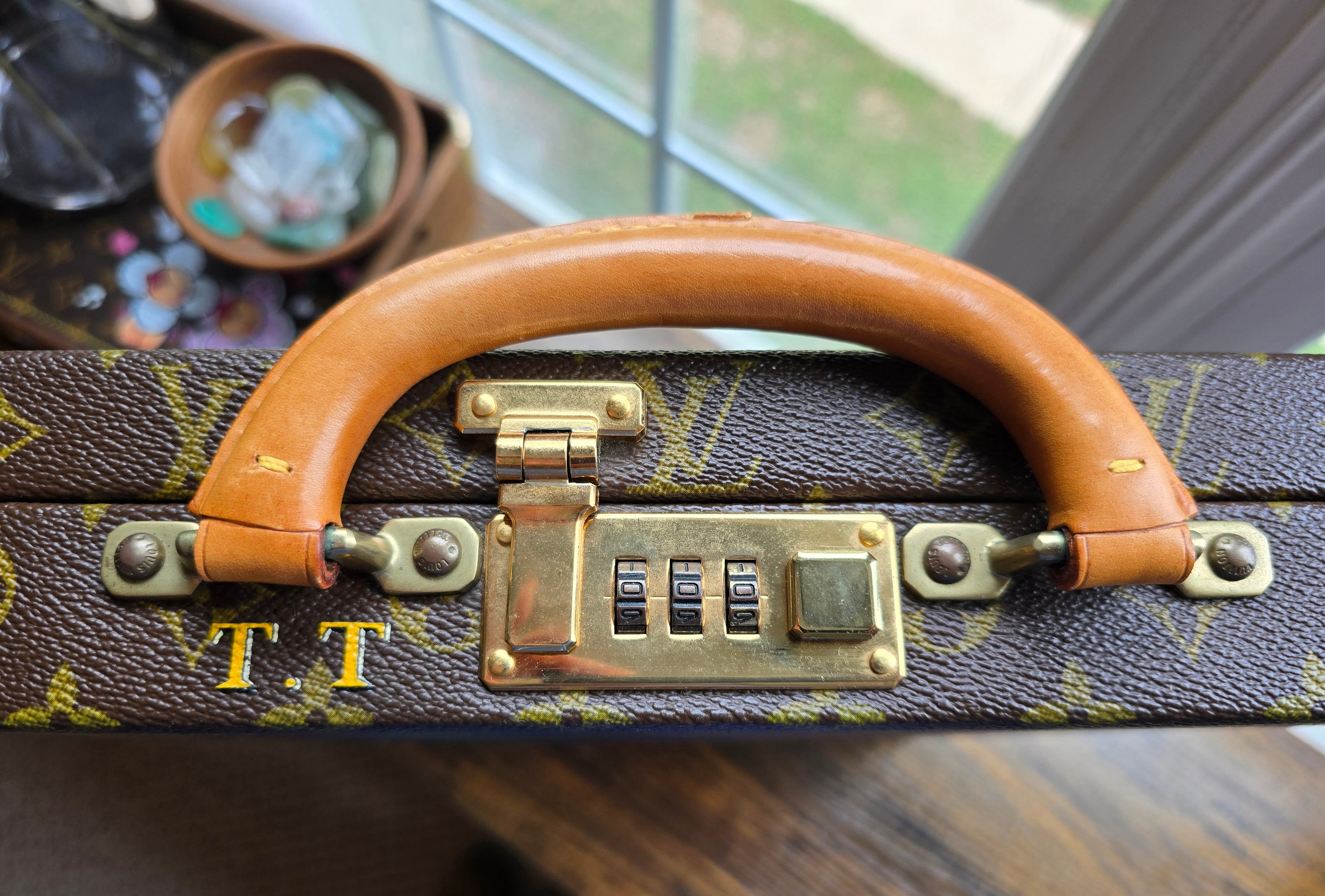Authentic Louis Vuitton Attache Case Vertical Monogram Canvas Briefcase