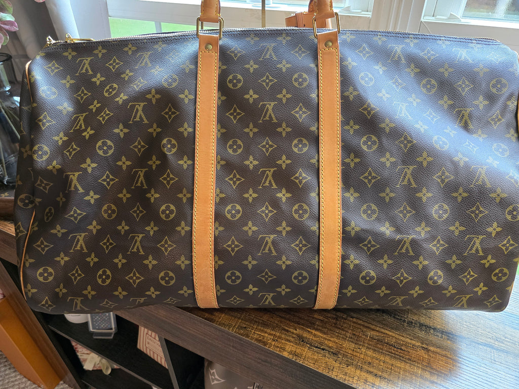 Authentic Louis Vuitton Monogram Keepall 60 Travel Duffel