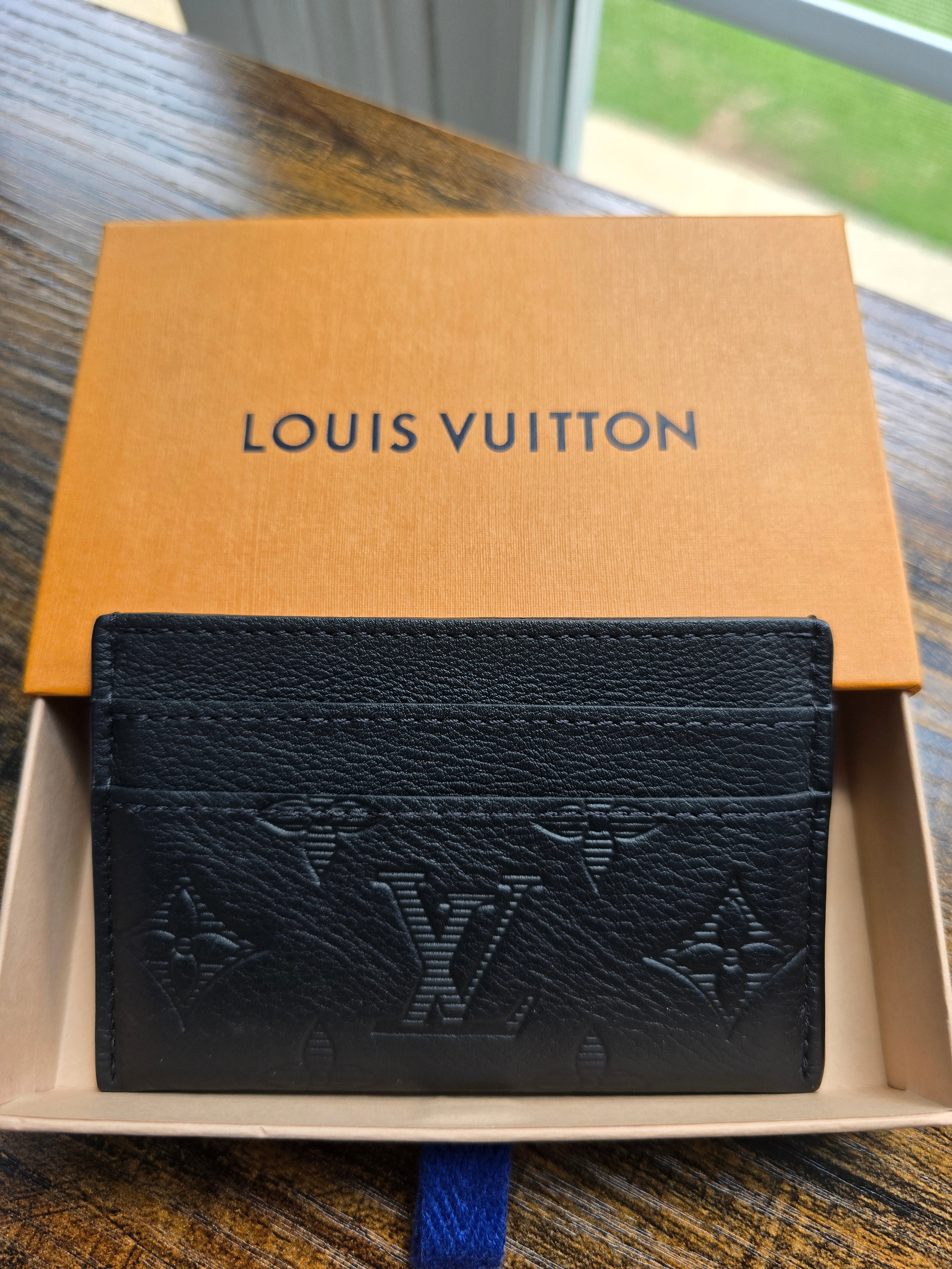 Authentic Louis Vuitton Monogram Shadow Double Card Holder