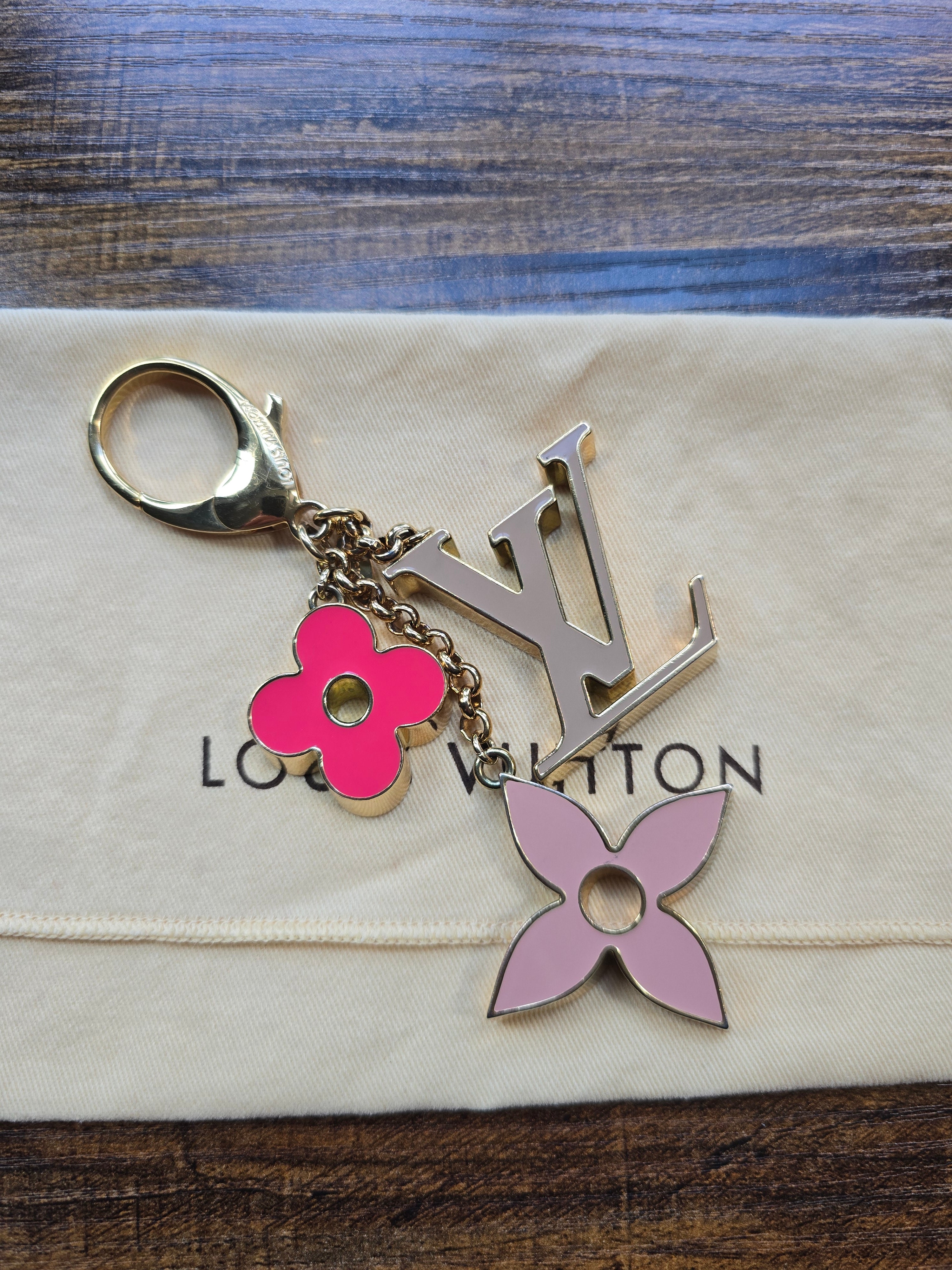 Authentic Louis Vuitton Fleur de Monogram Bag Charm