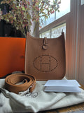 Authentic Hermès Evelyne 16 TPM- Taurillon Clemence & Palladium Hardware "W" 2024 Series- Full Inclusion