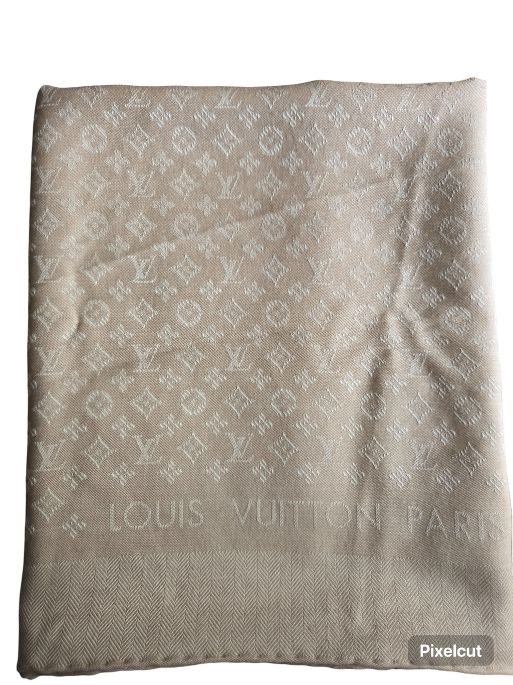 Authentic Louis Vuitton Evermore Shawl in the shade "Latte"