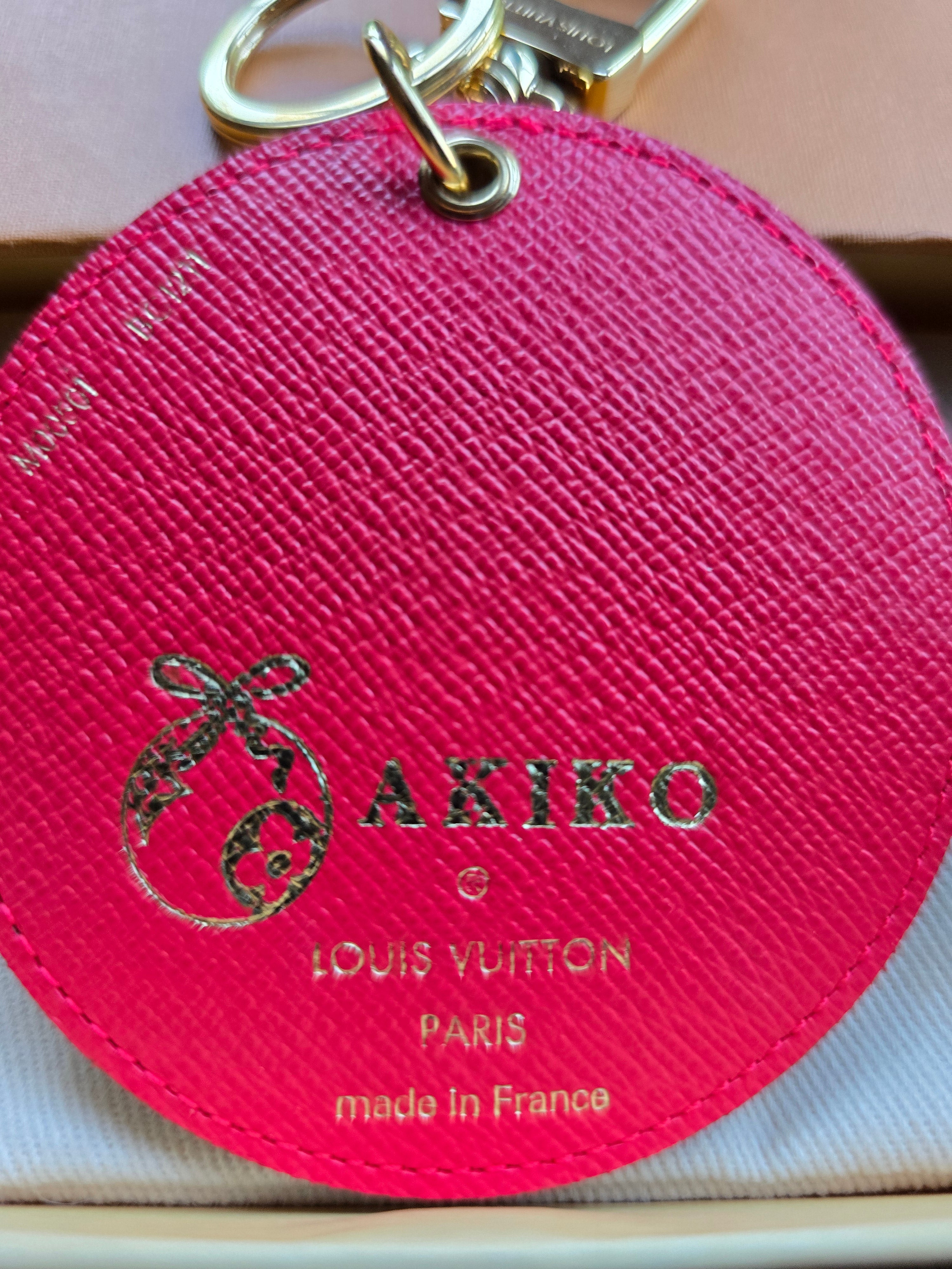 Authentic Louis Vuitton Monogram Illustre London Xmas Bag Charm & Key Holder AKIKO Limited Edition- Full Inclusion