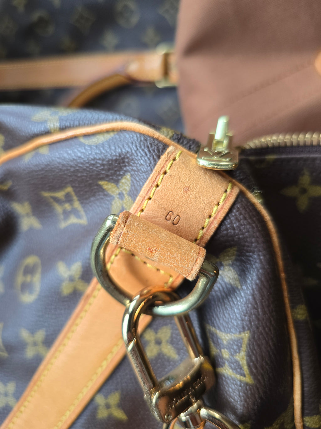 Authentic Louis Vuitton Monogram Keepall 60 Travel Duffel