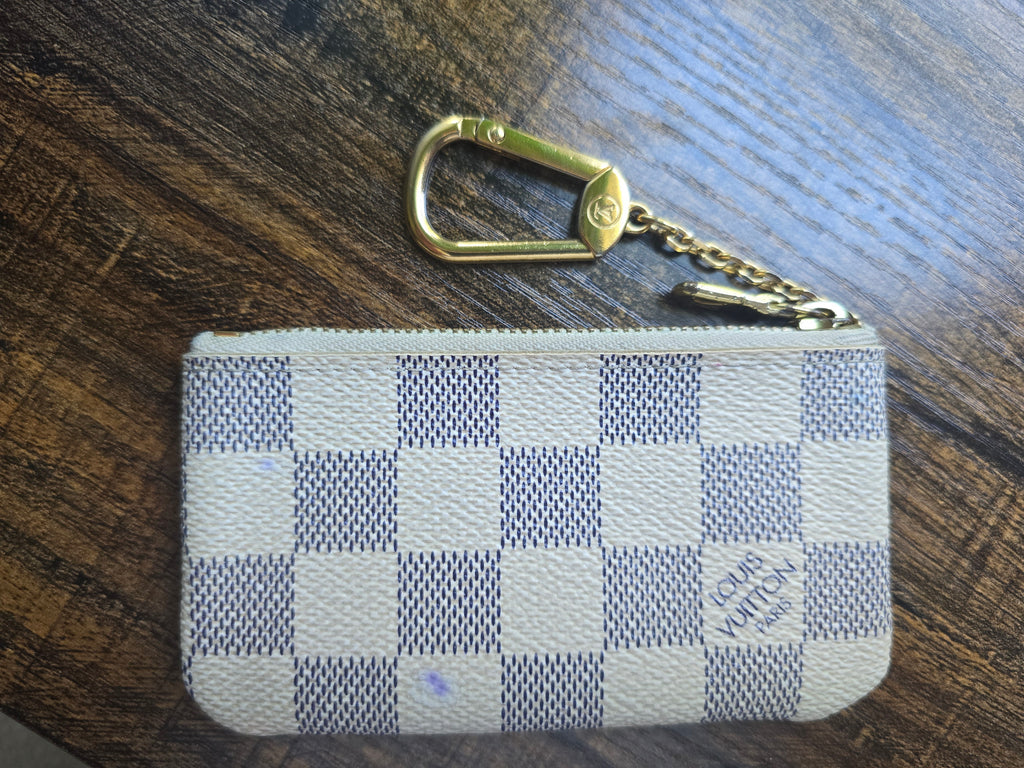 Authentic Louis Vuitton Damier Azur Key Pouch